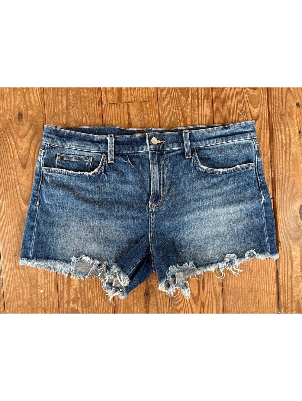 Joe’s Jeans The Ozzie Mid Rise Cut Off Denim Shorts Women’s Size 33 Distressed